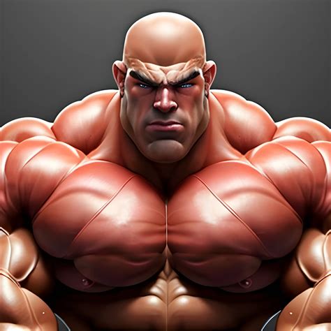 3-meters, muscle morph, 3000 lbs bodybuilder, gigantic 300 inch
