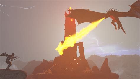 The last Dragon Slayer. 3D Render, Digital Art by westcala1c