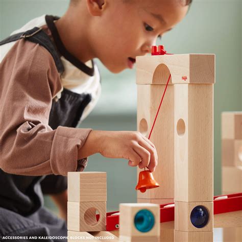 Snapklik.com : HABA Ball Track Large Basic Set - 42 Piece Wooden Marble ...