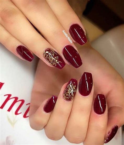 Maroon Nail Designs