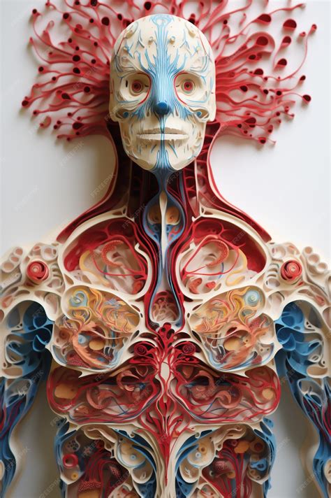 premium ai image  model concept  endocrine system