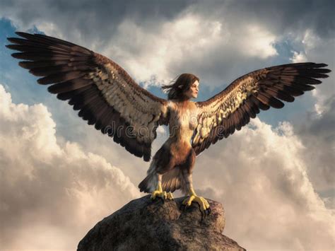 Harpy stock illustration. Illustration of woman, harpies - 278241356