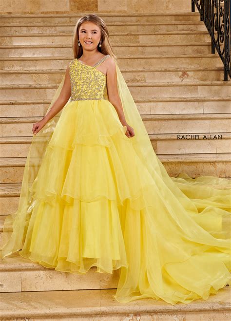 Asymmetric Ball Gowns Little Girl Pageant Dresses in Color | Style - 10131