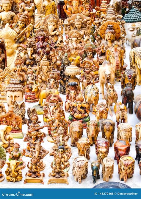 Beautiful Handmade Souvenirs in the Street Shop. Stock Photo - Image of