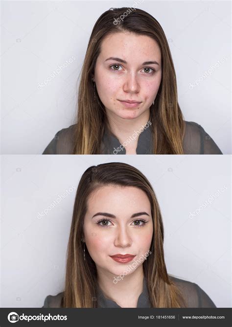 Before after make up — Stock Photo © OlgaOsa #181451656