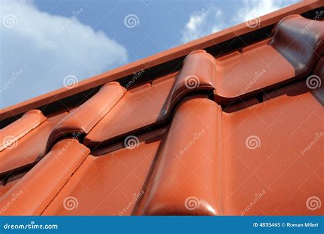 Clay Tile Roof At Thai Temple Pattern And Background Stock Photo ...