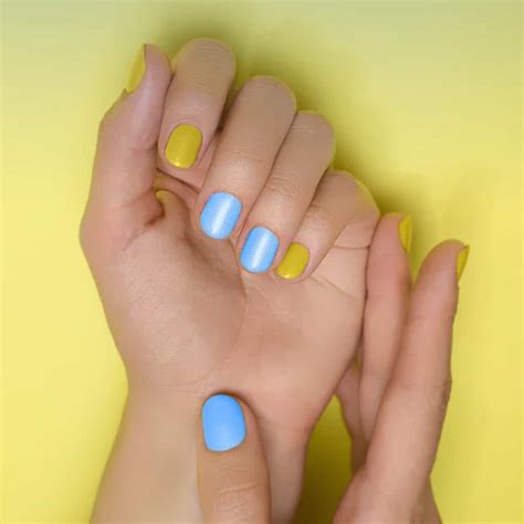 53 Fresh and Fab Yellow and Blue Nails You’ll Love!