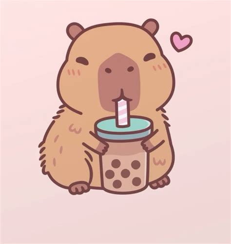 A CUTE CAPYBARA!! | Cute animal drawings kawaii, Cute cartoon drawings ...