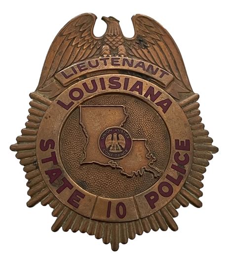 Louisiana State Police Lieutenant Badge
