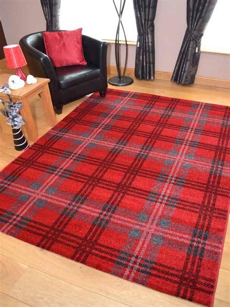 Glendale Red Tartan Rug – Rugs Supermarket