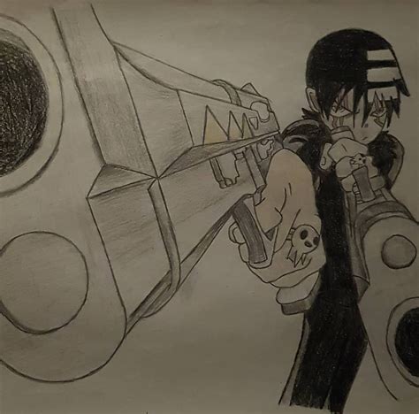 My Death the Kid fanart, hope you like it :) it's from the scene where he starts shooting at the ...