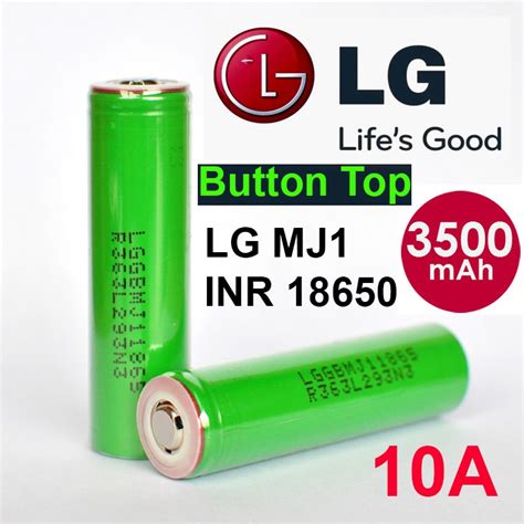 LG MJ1 3500mAh 10A High Drain Button Top 18650 Battery (1pcs) | Shopee ...