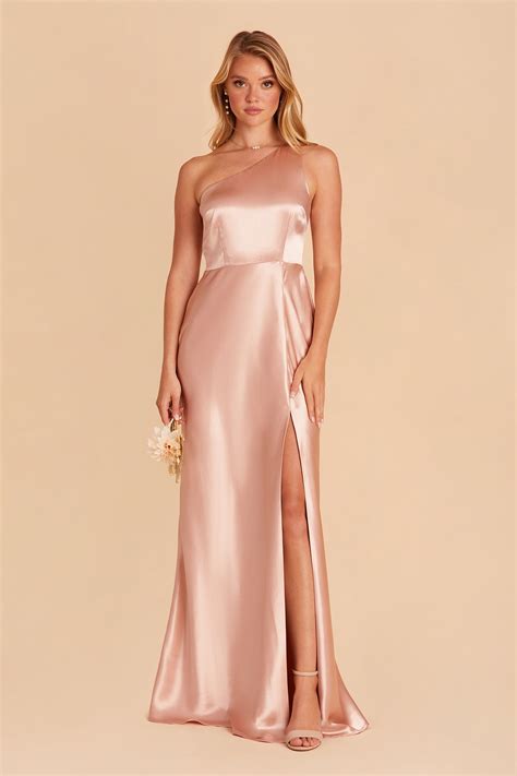 satin rose gold dress - Fashion Professional