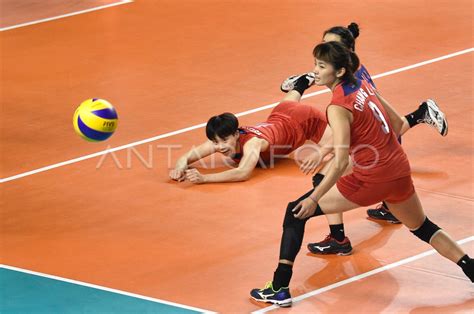 voli putri klasifikasi india  chinese taipei antara foto