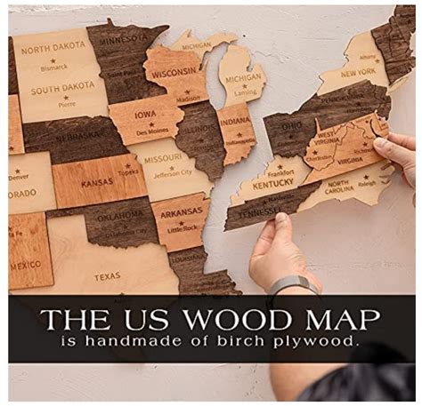 3D Wooden USA Map Wall Art - Purple Hood Adventures