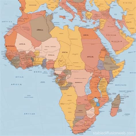 african geographic map stable diffusion