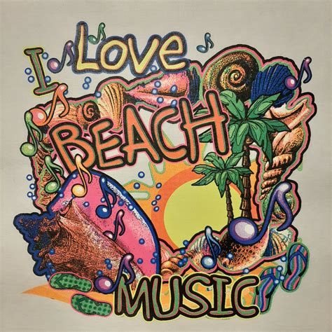 AMERICAN GIRLS I LOVE BEACH MUSIC SUN FUN BEACH VACATION SHIRT (FRONT