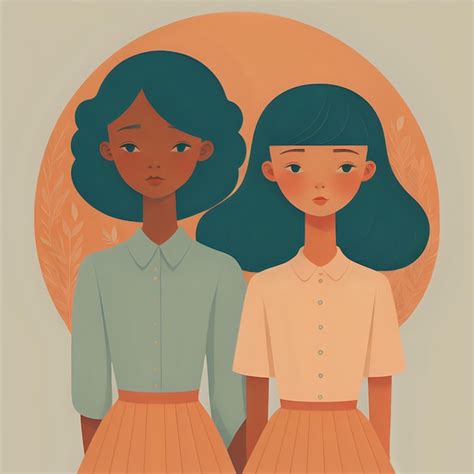 Premium AI Image | Picture of two girls together