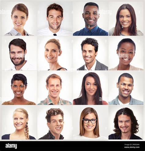 Diversity, face mosaic or portrait of happy people in a community group ...