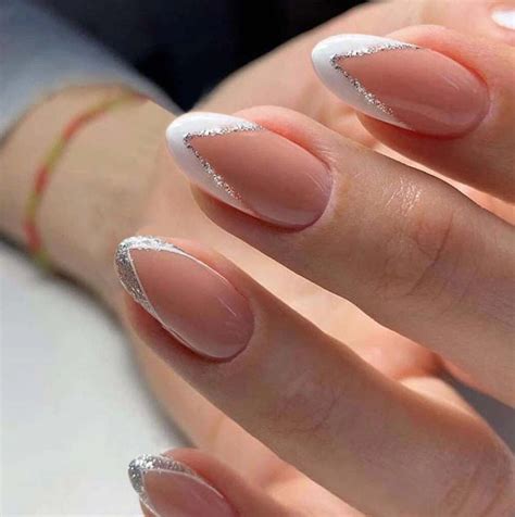 Silver Rimmed French Manicure White Tip – Nailbea Nails