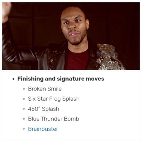 Does Anyone Know What Ryan Smile's Finisher the "Broken Smile" looked