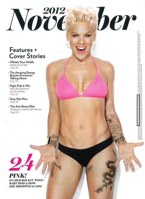 Singer Pink wearing our triangle top on the inside cover of the ...