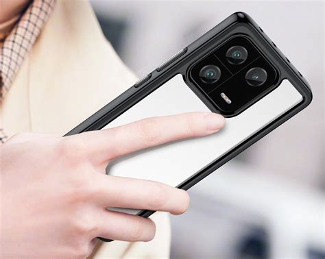 Усиленный чехол с черными рамками для смартфона Xiaomi 13 Pro, мягкий ...