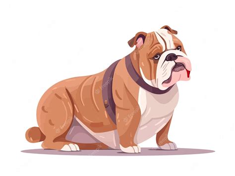 premium vector cute dog  english bulldog breed isolated  white background vector cartoon