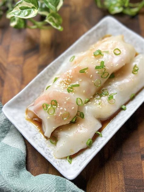 shrimp rice noodle rolls (cheung fun) - smelly lunchbox