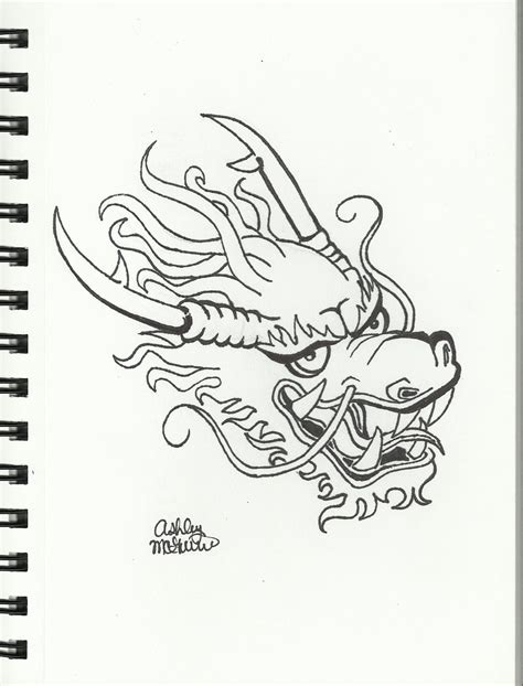 Japanese Dragon Drawing at PaintingValley.com | Explore collection of ...