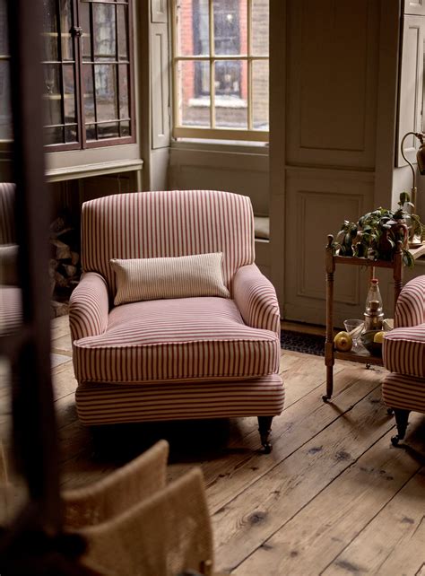 Abington Armchair, Heritage Red Stripe | Rowen & Wren