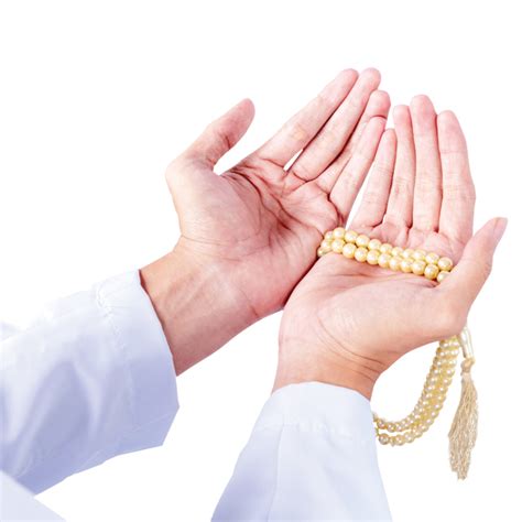 Praying hands of a man with tasbih. 22335885 PNG