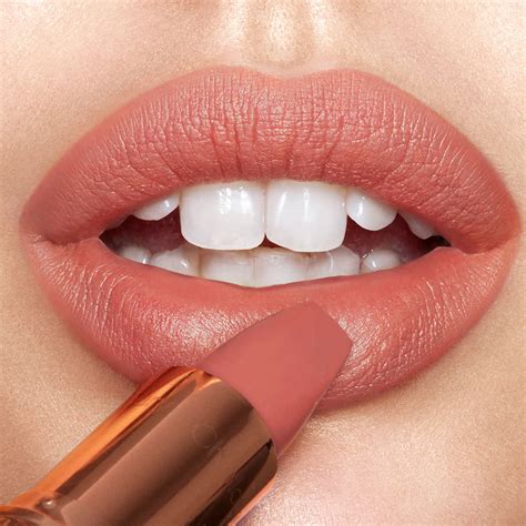super  matte revolution peach nude lipstick charlotte tilbury