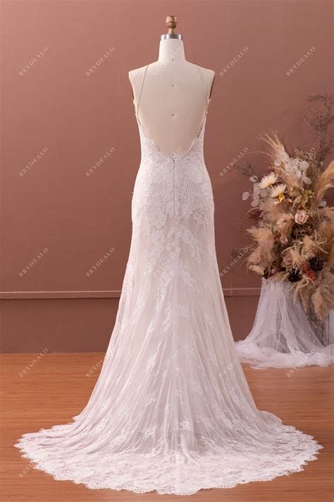 Vintage Halter Neck Designer Lace Vintage Halter Neck Mermaid Wedding