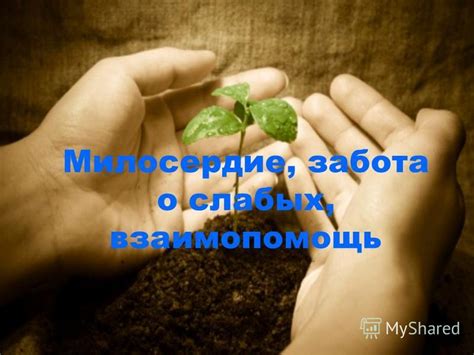 Презентация на тему: "Милосердие, забота о слабых, взаимопомощь. Что ...