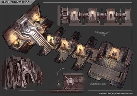 Egyptian Dungeon Design: 2 by syncUP on DeviantArt