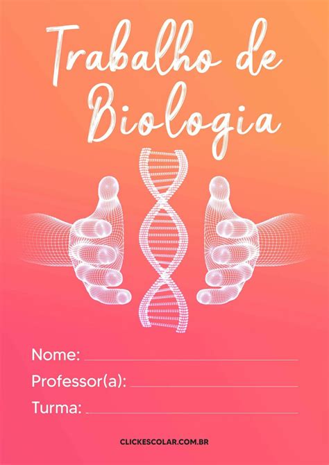 Biologia Trabalhos - Capa de trabalho de Biologia