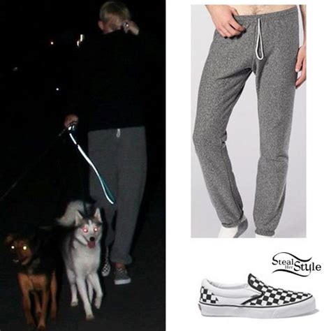 Miley Cyrus: Sweatpants, Checkerboard Shoes | Steal Her Style