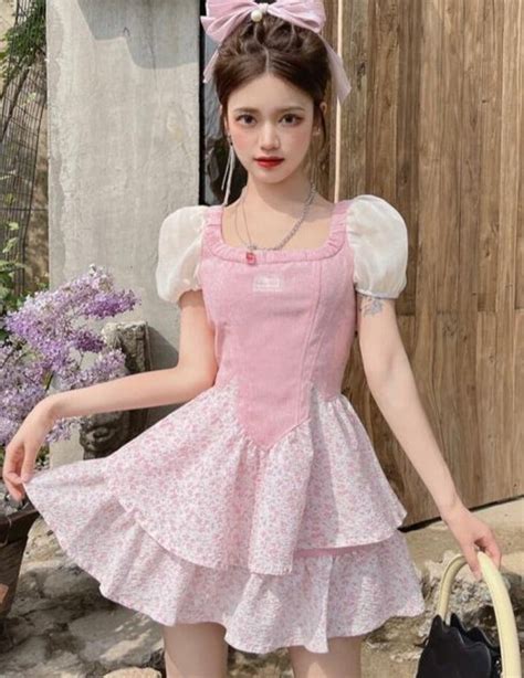 Lilie Dress Kawaii Academia Y2K Cottagecore Coquette Fairycore Dollette ...