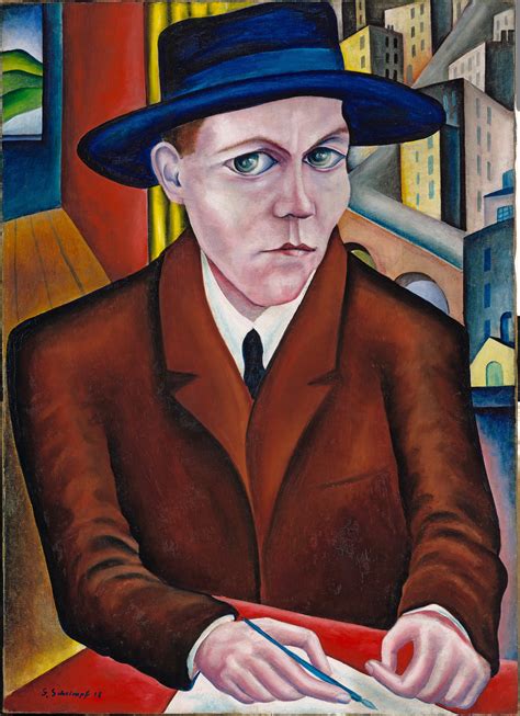 Bread & Honey - Portrait of Oskar Maria Graf by Georg Schrimpf...