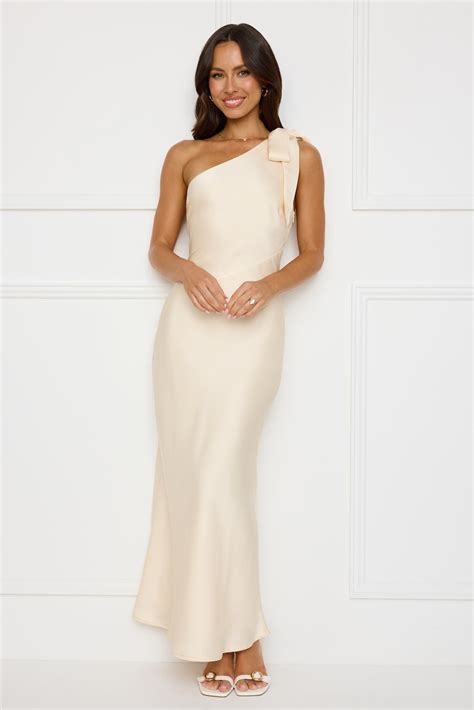 champagne color maxi dress 1