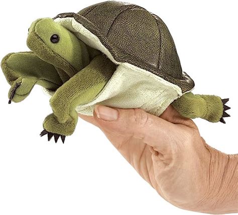 folkmanis mini turtle finger puppet poppy shop toys gifts