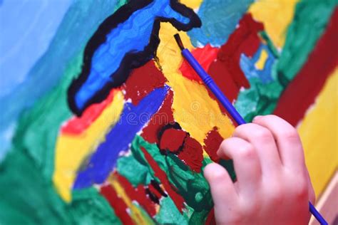 Child s painting stock image. Image of feelings, personal - 7417029