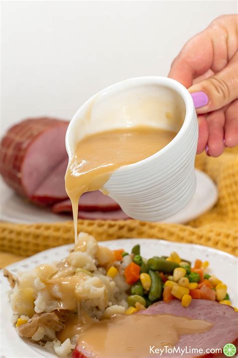 5-Minute Ham Gravy {Easy Old Fashioned Recipe VIDEO} - Key To My Lime