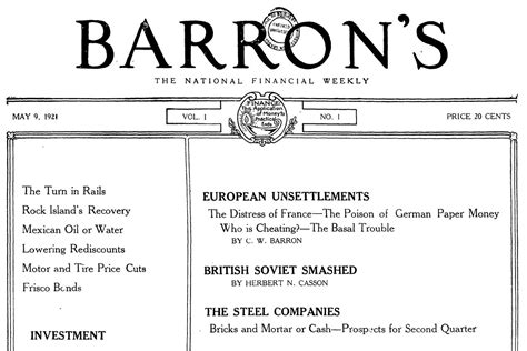 barrons chronicler  personal  national finance turns