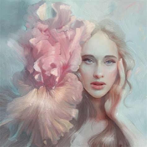 Обои на рабочий стол Портрет девушки рядом с цветком, by SiaAnikeeva ...