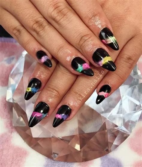 Uñas Acrilicas Negras Con Rosa : Unas Acrilicas Rosa Neon Con Negro Y ...