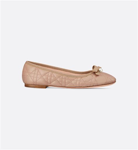 Dior Ballet Flat Nude Quilted Cannage Calfskin | DIOR