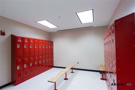 Girls locker room, middle and high school | Learning spaces, Design