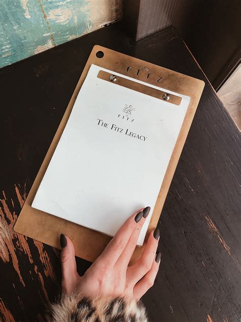 The Fitz Menu on Behance